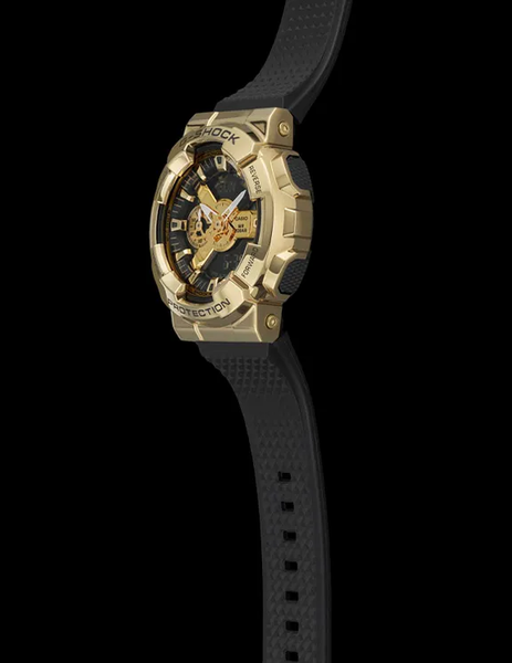 casio g-shock gm110g 1a9 stainless steel gold ana digital watch