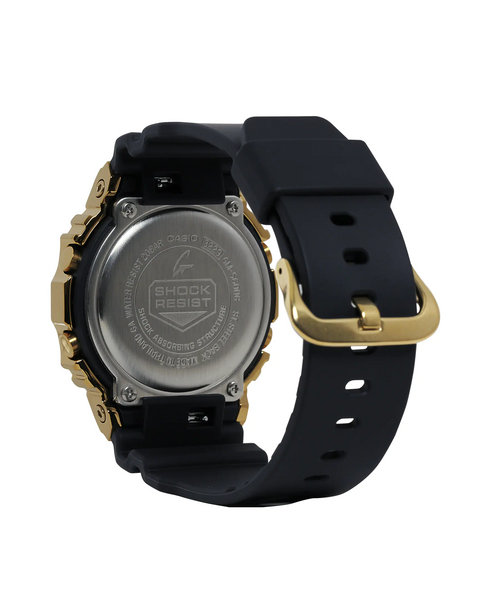 g-shock gm5600g 9 metal clad black and gold digital square