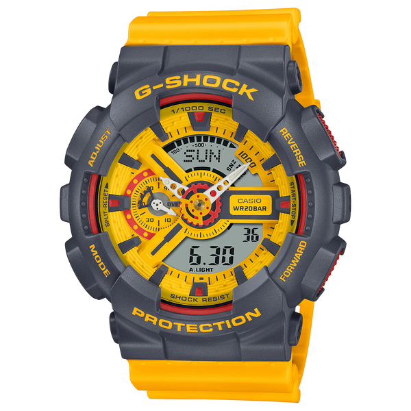 g-shock ga110y 9a 90s retro ana digi yellow