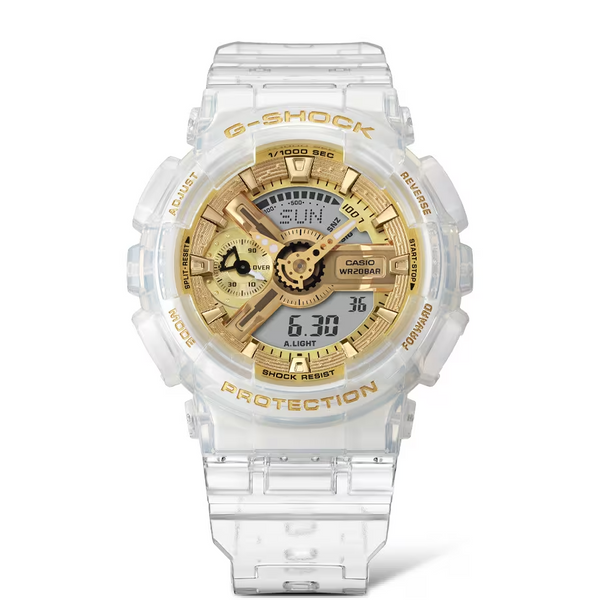 g-shock gmas110sg 7a summertime shine ladies clear gold