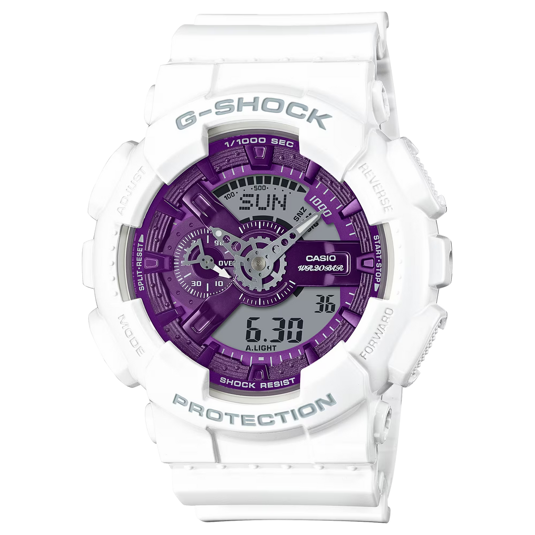 g-shock ga110ws 7a sparkle of winter purple white