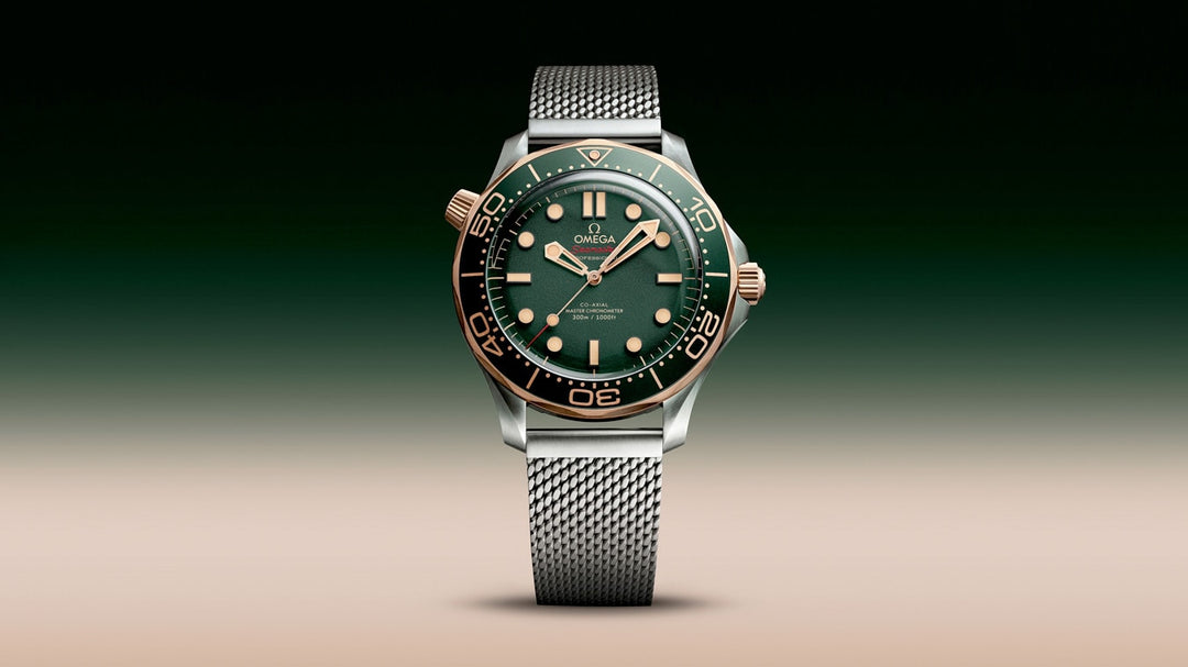 Omega Seamaster Diver 300M Green Dial Titanium Bronze Gold 210.90.42.20.10.001