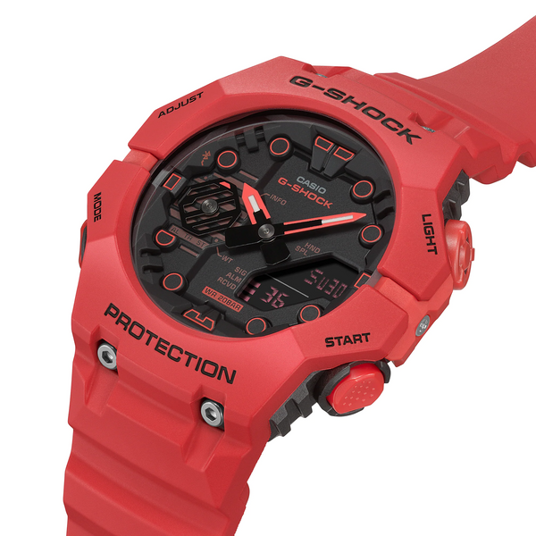 g-shock gab001 4a analog digital carbon core bluetooth red