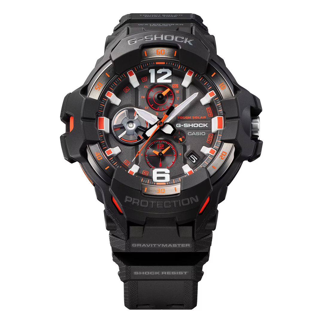 g-shock grb300 1a4 master of g air gravitymaster black orange