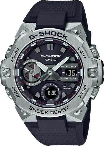 g-shock gstb400 1a g steel slim carbon core guard tough solar