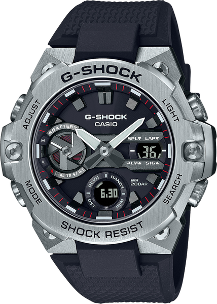 g-shock gstb400 1a g steel slim carbon core guard tough solar