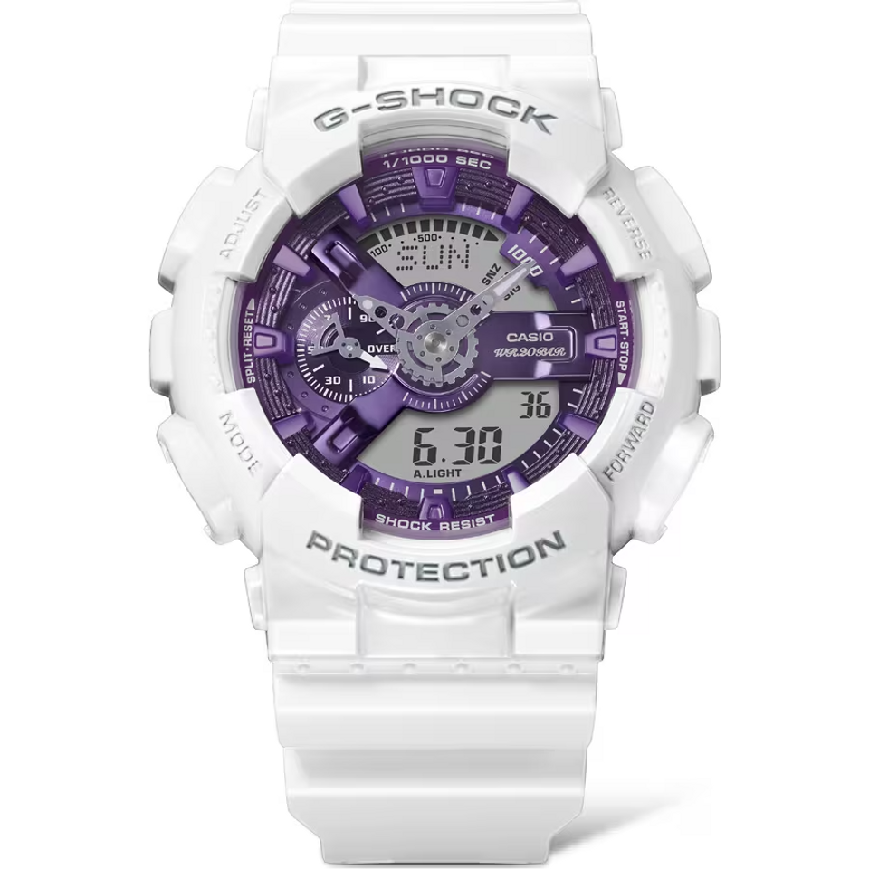 g-shock ga110ws 7a sparkle of winter purple white