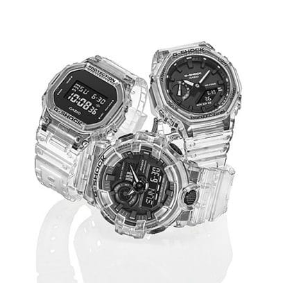 2024 G-shock DW5600LS-7 Digital Watch in skeleton white