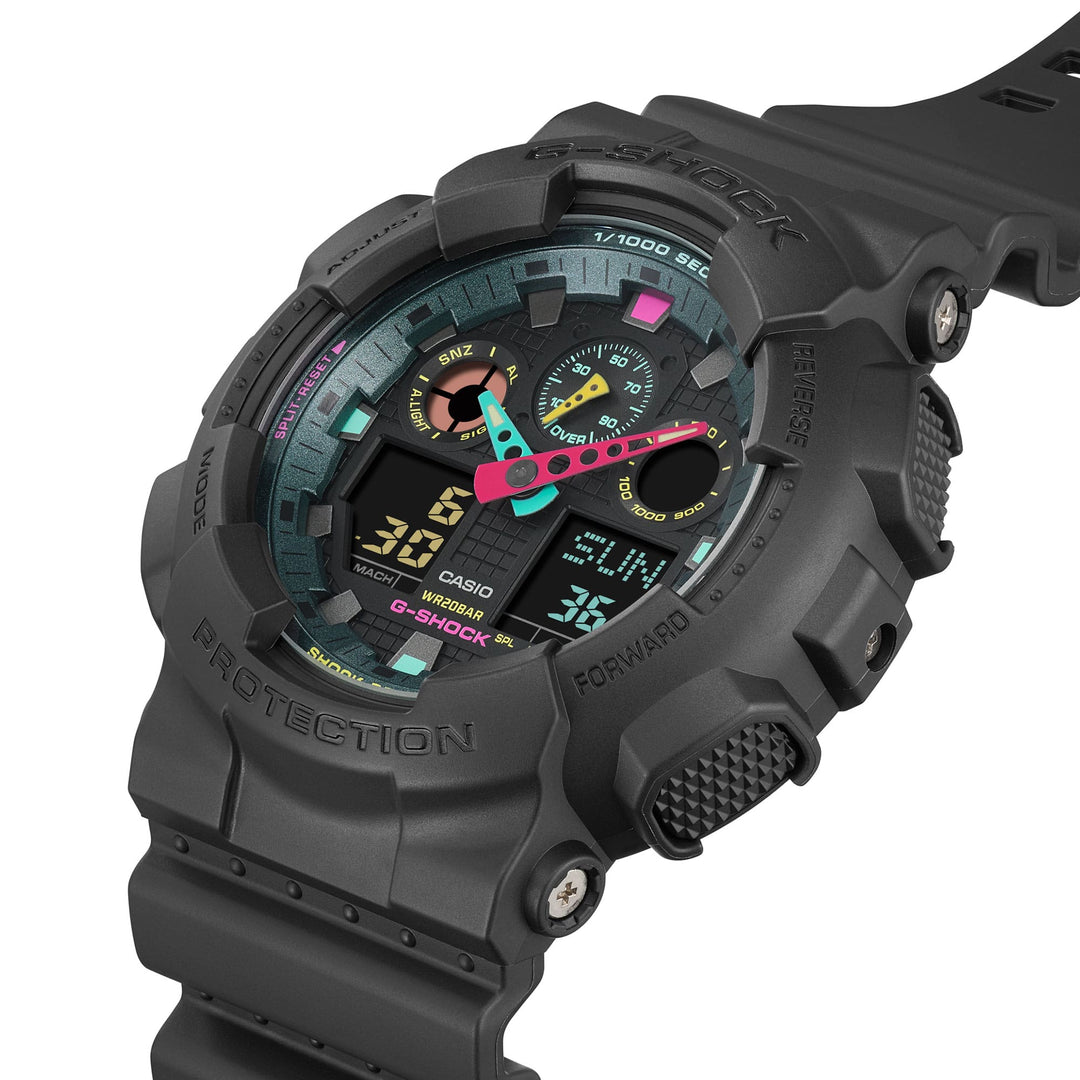 G-Shock GA100MF-1A Bold Black Vibrant Ana-Digi Virtual World