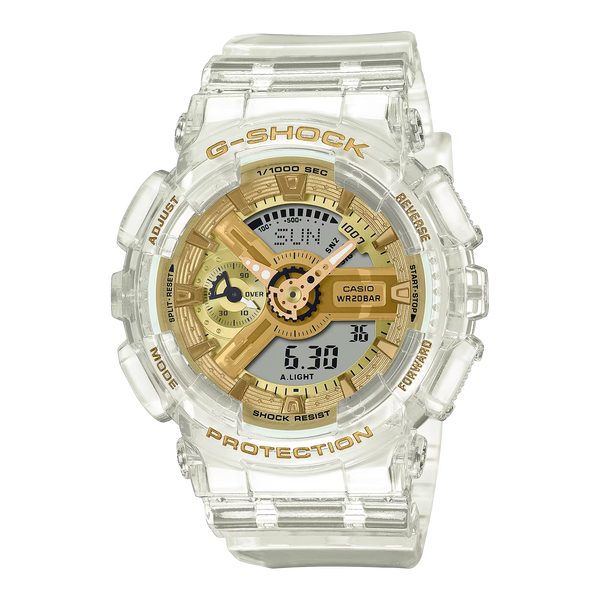 g-shock gmas110sg 7a summertime shine ladies clear gold