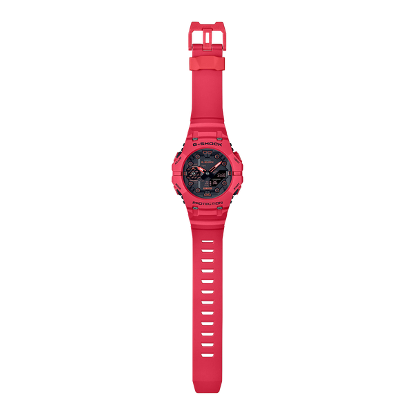 g-shock gab001 4a analog digital carbon core bluetooth red