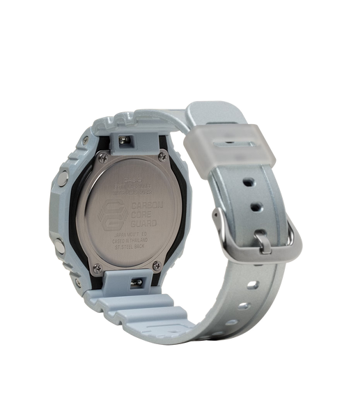 g-shock ga2100ff 8a retro futuristic metallic silver casioak