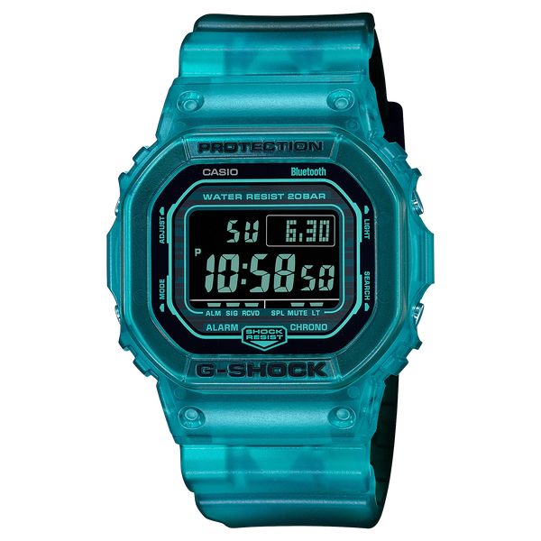 g-shock dwb5600g 2 digital toughness bluetooth translucent blue