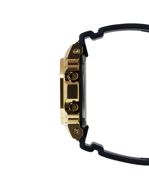 g-shock gm5600g 9 metal clad black and gold digital square